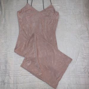 Suede pale pink midi dress